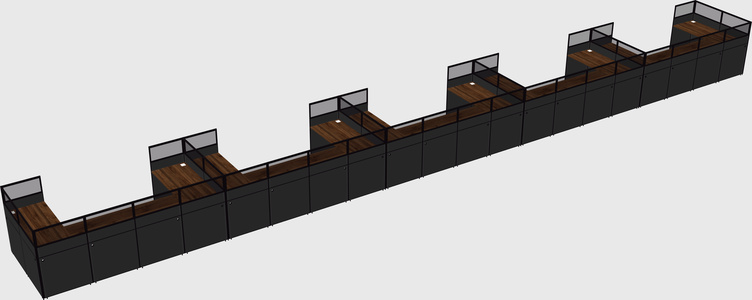 U-shaped cubicle