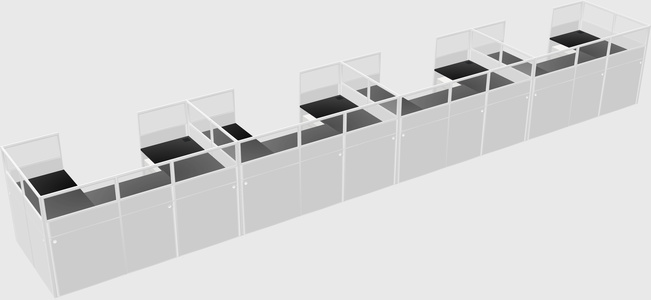 Cabine en u