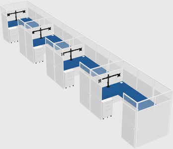 U-shaped cubicle