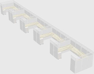 U-shaped cubicle