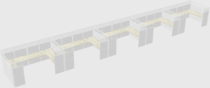 U-shaped cubicle