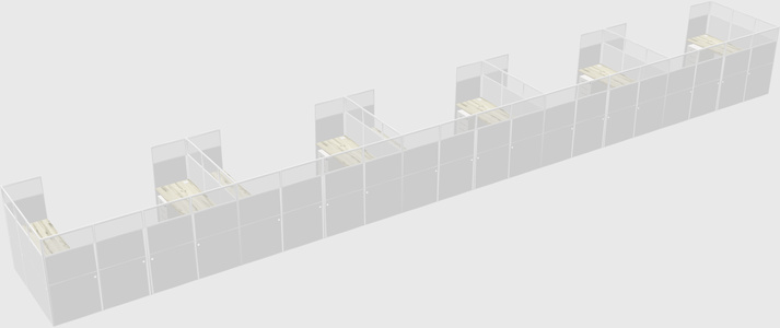 U-shaped cubicle