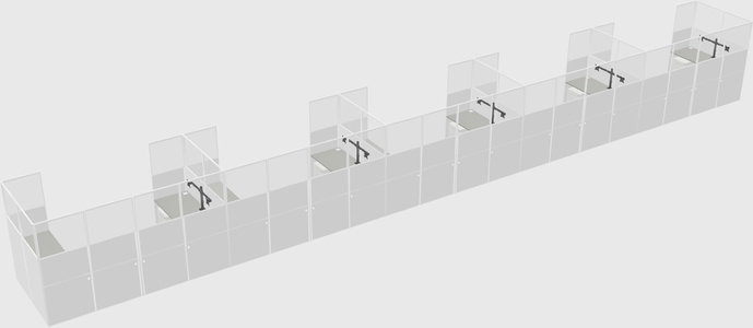 U-shaped cubicle
