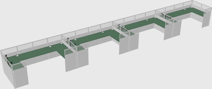U-shaped cubicle