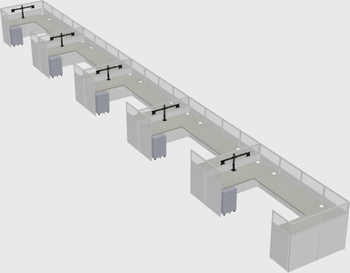U-shaped cubicle