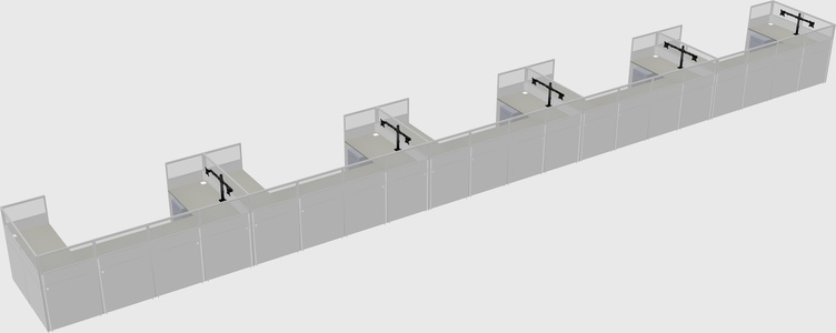 U-shaped cubicle