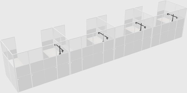 U-shaped cubicle