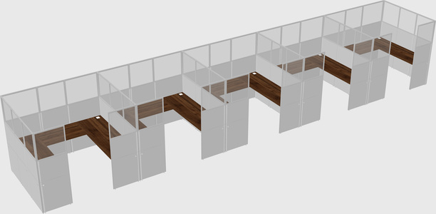 U-shaped cubicle