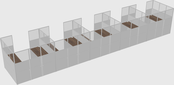 U-shaped cubicle