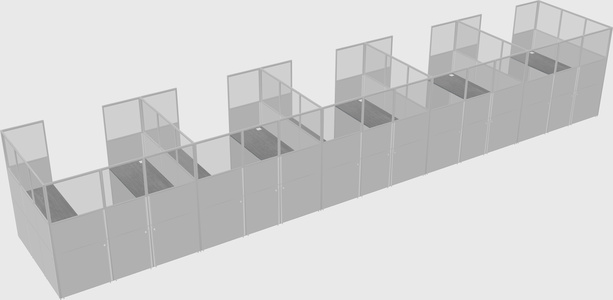 U-shaped cubicle