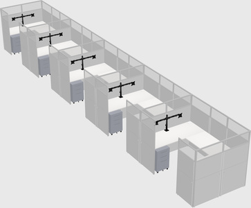 U-shaped cubicle