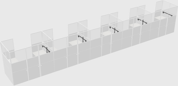 U-shaped cubicle