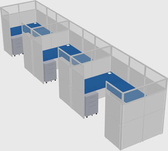 U-shaped cubicle