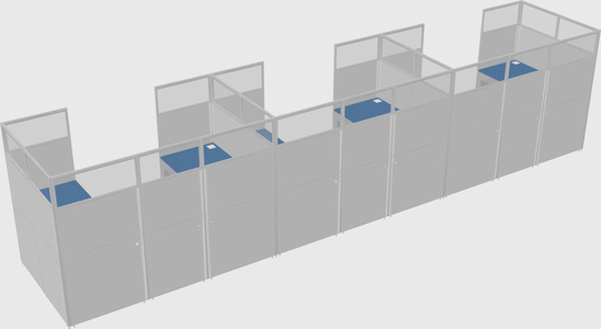 U-shaped cubicle
