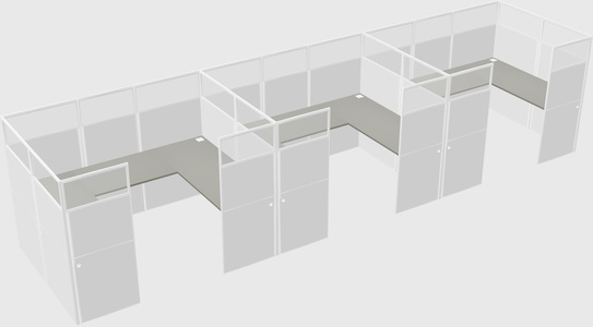 U-shaped cubicle