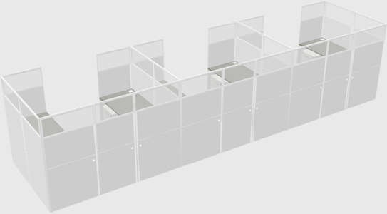 U-shaped cubicle