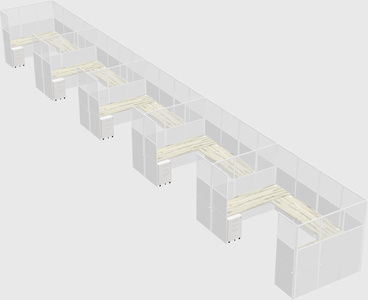 U-shaped cubicle