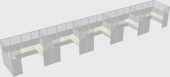 U-shaped cubicle