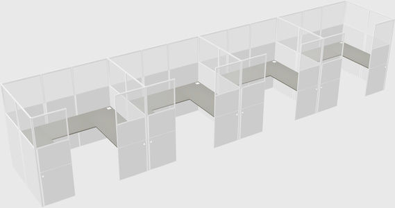 U-shaped cubicle
