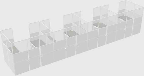 U-shaped cubicle