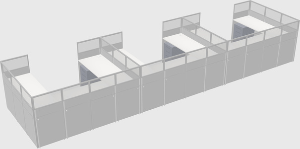 U-shaped cubicle