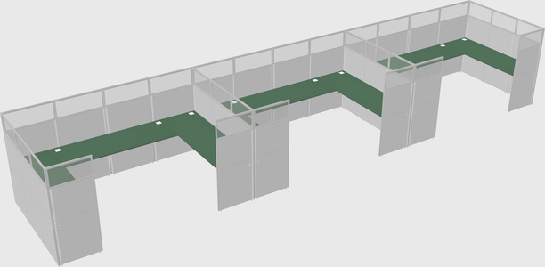 U-shaped cubicle