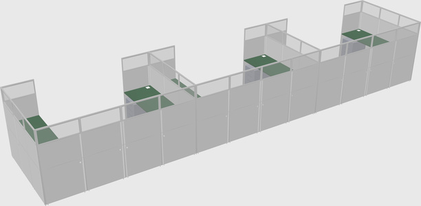 U-shaped cubicle