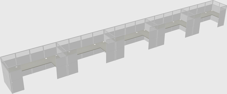 U-shaped cubicle