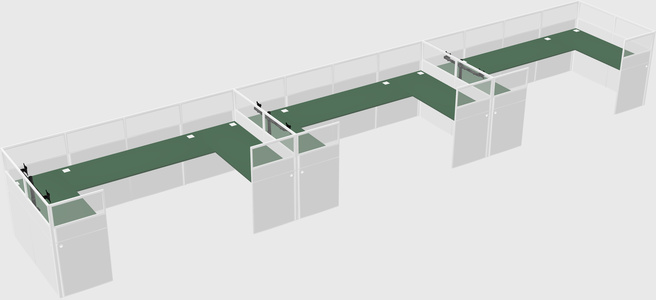 U-shaped cubicle