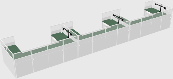 U-shaped cubicle