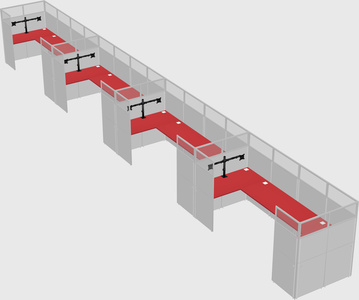 U-shaped cubicle