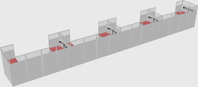 U-shaped cubicle