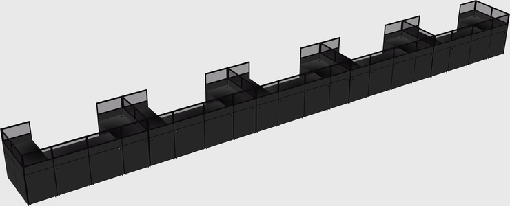 U-shaped cubicle