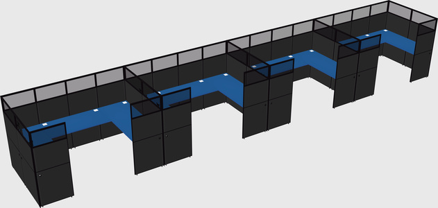 U-shaped cubicle