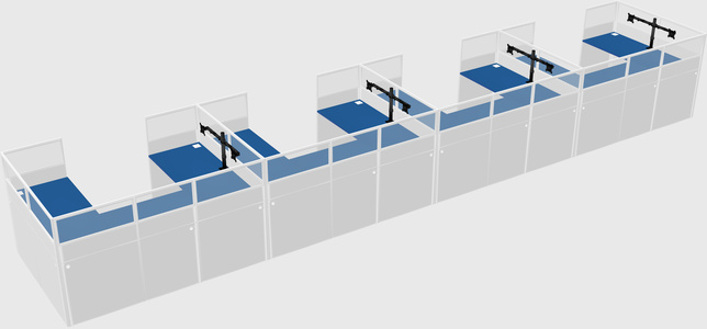 U-shaped cubicle