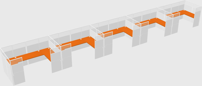 U-shaped cubicle