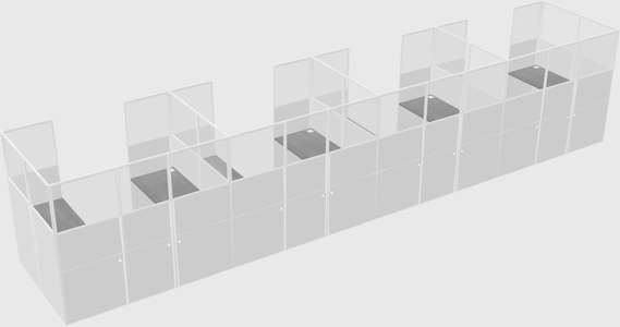 U-shaped cubicle