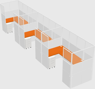 U-shaped cubicle