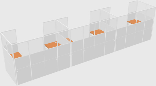 U-shaped cubicle