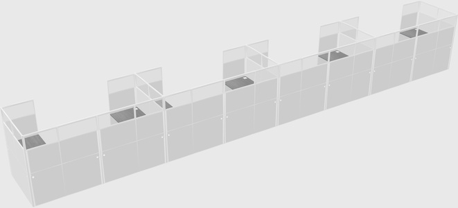 U-shaped cubicle