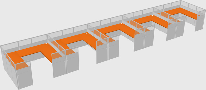 Cabine en u