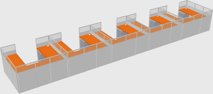 Cabine en u
