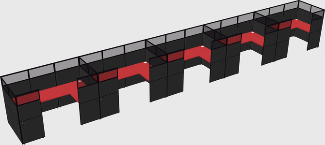 U-shaped cubicle