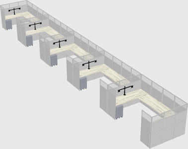 U-shaped cubicle
