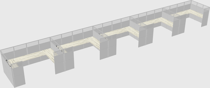 U-shaped cubicle