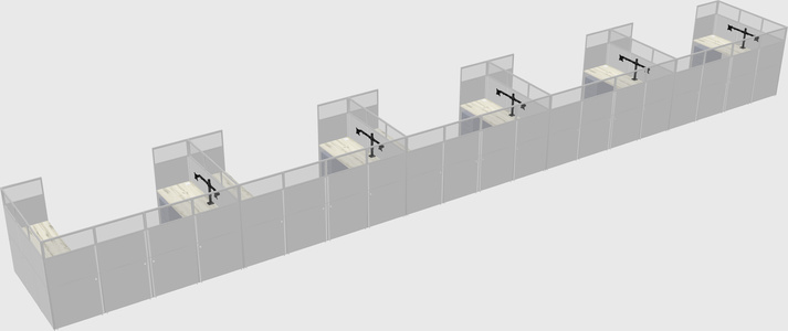 U-shaped cubicle