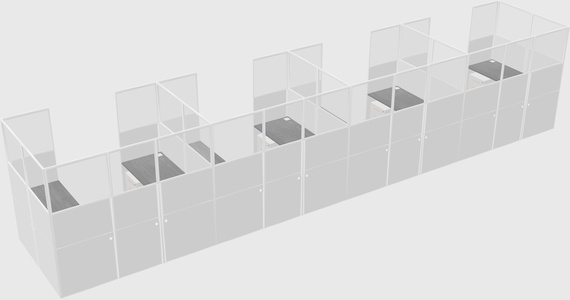U-shaped cubicle
