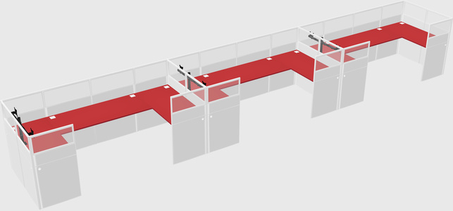 U-shaped cubicle