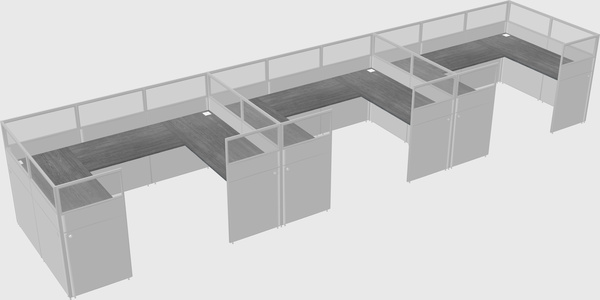 U-shaped cubicle
