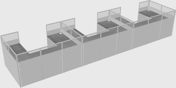 U-shaped cubicle